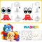 60 Set Plastic Safety Eyes Black and Blue Craft Eyes 13 x 19 mm 17 x 25 mm